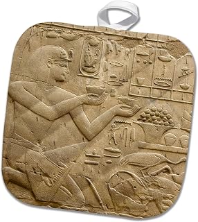 Egypt, Luxor, Luxor Temple, Hieroglyphics-AF14 CMI0384 - Cindy Miller Hopkins 8x8 Potholder