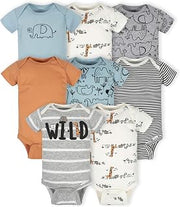 Gerber Baby Boys 8-Pack Short Sleeve Onesies Bodysuits