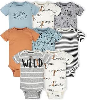 Gerber Baby Boys 8-Pack Short Sleeve Onesies Bodysuits