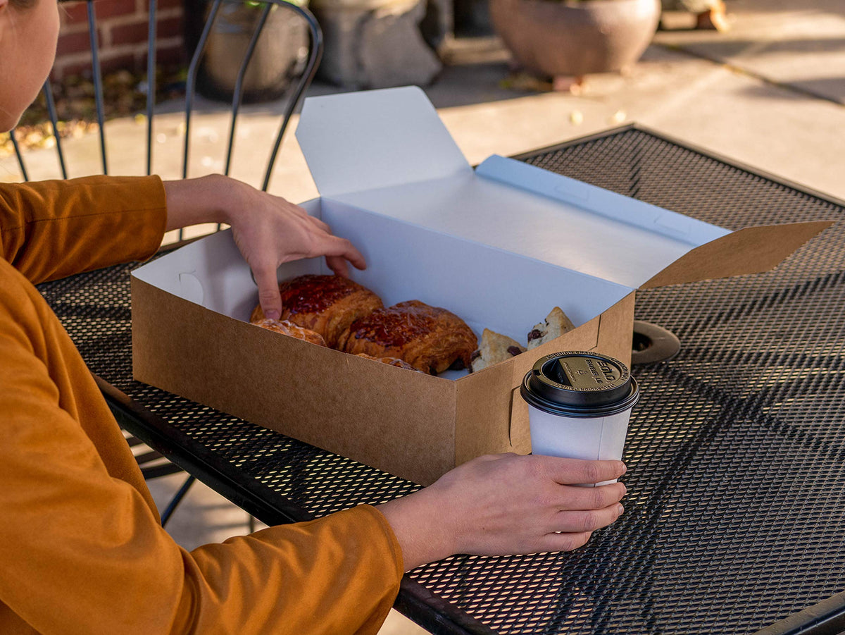 SOUTHERN CHAMPION TRAY 9" x 9" x 4" / Kraft Non-Window / Natural Bakery Take Out Containers