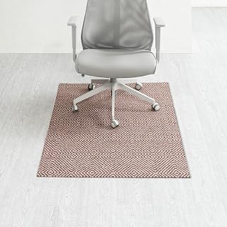 48" x 36" Rug'd Office Chair Mat for Carpet & Hardwood Floor | Low Pile, Anti-Slip Felt Backing for Rolling Chairs, Easy Glide Floor Protector Mat for Home Office & Gaming, Luxor