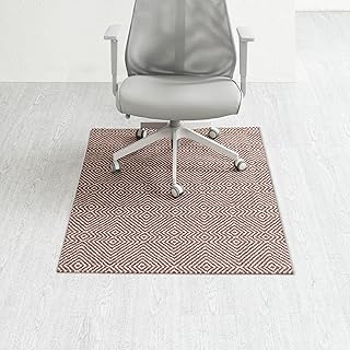 48" x 36" Rug'd Office Chair Mat for Carpet & Hardwood Floor | Low Pile, Anti-Slip Felt Backing for Rolling Chairs, Easy Glide Floor Protector Mat for Home Office & Gaming, Luxor