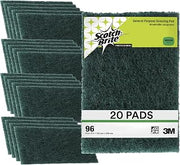 3M Scouring Pad 96-20, 20 Pads, 6” x 9”