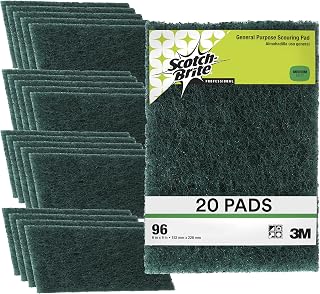 3M Scouring Pad 96-20, 20 Pads, 6” x 9”