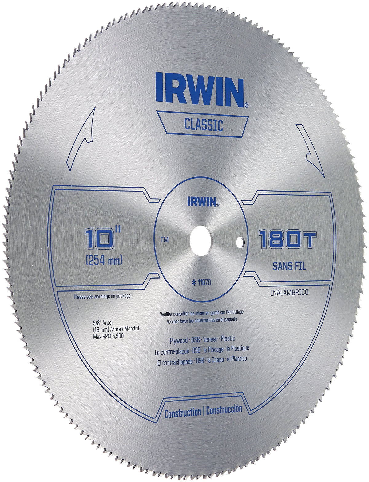 IRWIN 10" 180T / Classic / Multi Miter Saw Blades