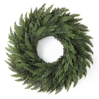 UAPINO Cedar Wreath, 26 Inch Diameter, Green
