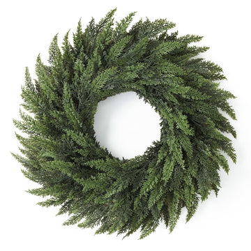 UAPINO Cedar Wreath, 26 Inch Diameter, Green