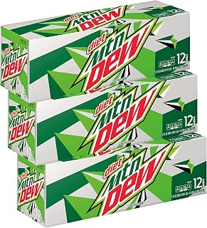Diet Mountain Dew Soda, Fridge Pack Bundle, 12 fl oz, 36 Cans