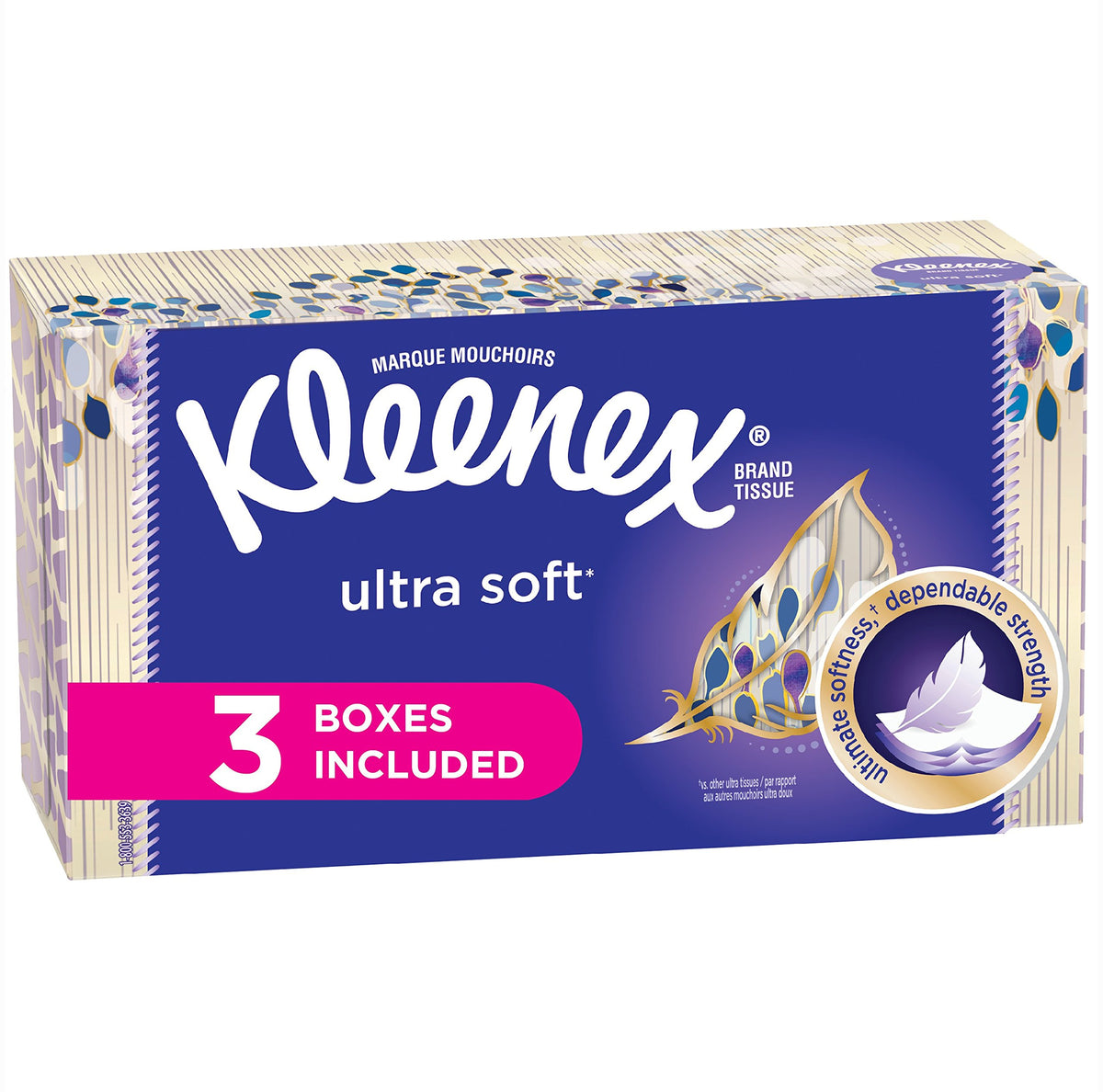 Kleenex White / 120 Count (Pack of 3) / 1 Box Tissues