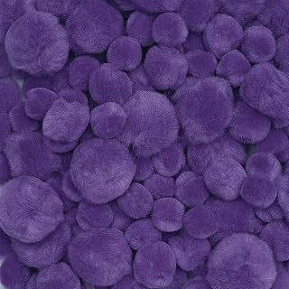 Colorations Purple Pom-Poms, Pack of 100, Ages 3+, PreK+