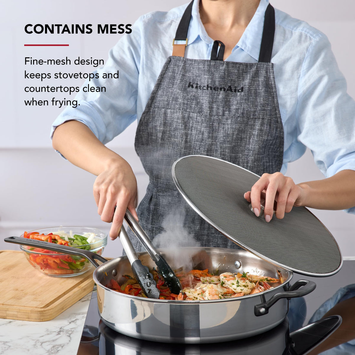 KitchenAid Stainless Steel / 13 inches / 1 Splatter Screens