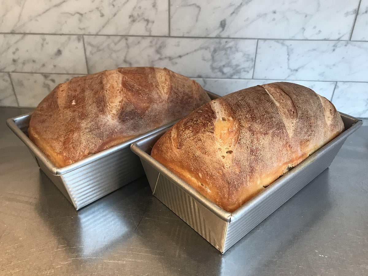 Bread Loaf Pan + Rectangular Cake Pan | Nonstick & Quick Release Coating | Made in USA by USA Pan – 1 Pound, 13 inches, Alloy Steel, Silver