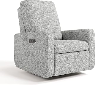 Graco Teddi Nursery Power Recliner Swivel Glider, Salt and Pepper Boucle