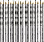 Faber-Castell lot de 18 crayons à papier gRIP 2001 silber 2B