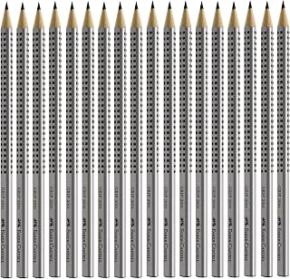 Faber-Castell lot de 18 crayons à papier gRIP 2001 silber 2B