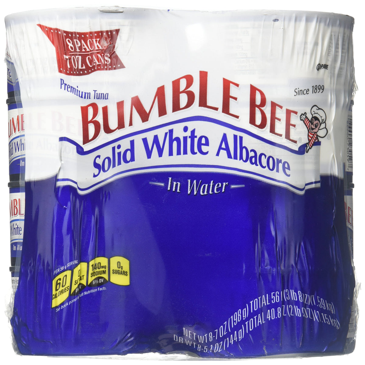 Solid White Albacore by Bumble Bee – 7 Ounce (Pack of 8), White, Pack of 8, Model 350071