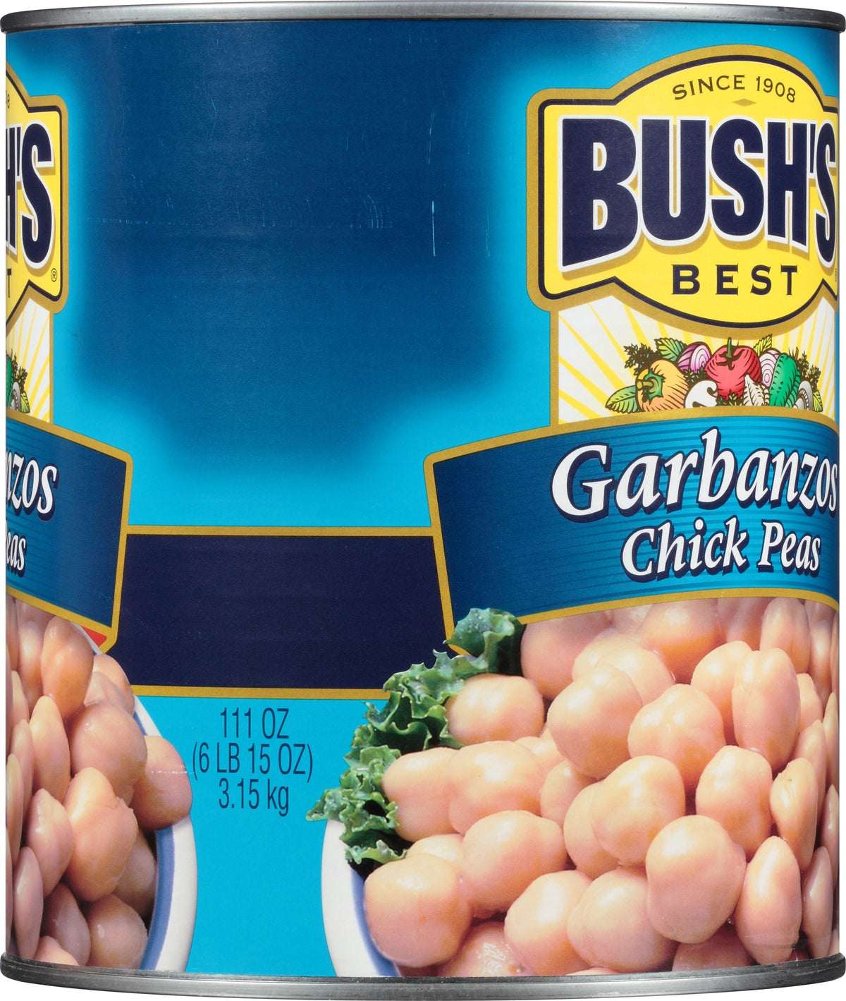 Bush's Best Garbanzo Beans / 111 Ounce (Pack of 6) / Garbanzos Garbanzo Beans