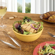 Serving Bowl by HUBERT – 8" Dia x 3 1/2" H, Melamine, Yellow, Model 27929