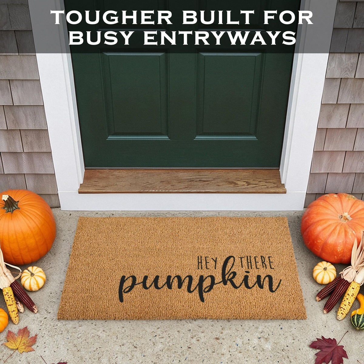 MAINEVENT Hey There Pumpkin Doormat, Coir Fiber, Hey There Pumpkin