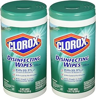 Clorox Fresh Scent Disinfecting Wipes, 75 Count 2-Pack