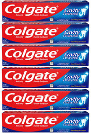 Cavity Protection Toothpaste with Fluoride - 4 Ounce (Pack of 6) by Colgate – 4 Ounce (Pack of 6), Pack of 6