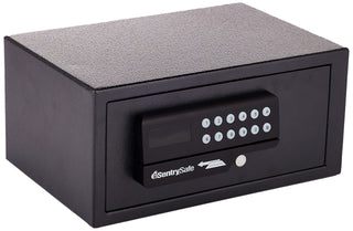 Black Steel Safe with Card Swipe Reader and Digital Keypad Lock by SentrySafe – 0.4 Cubic Feet, 0.41 cubic_feet, Alloy Steel, Black, Model H060ES
