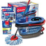 EasyWring RinseClean Microfiber Spin Mop & Bucket Floor Cleaning System with 2 Extra Refills with Citrus Pac (Variety Pack) by O-Cedar – Model RC-2-REFILLS-CITRUS-PACS