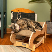 Real Wood Medium Wooden Cat Rocking Chair by Armarkat – 12" (L) x 8" (W) x 23" (H), Wood, Original Wood Grain, Model S1302