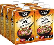 Simply Asia Vietnamese Inspired Pho Beef Broth, 26 fl oz (Pack of 6)