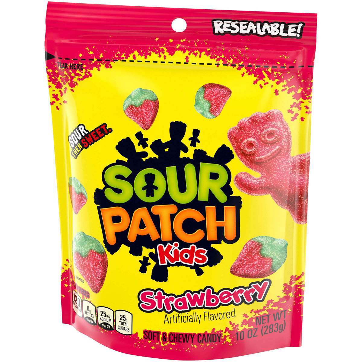 Strawberry Soft & Chewy Candy by Sour Patch Kids – 9 Ounce (Pack of 1), Red