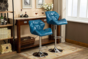 Roundhill Furniture Blue / 20.5" W X 20.63" D X 35" - 43.25" H / Contemporary Barstools