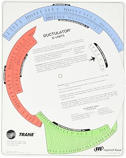 Trane TD1 Ductulator with Sleeve, Duct Sizing Calculator