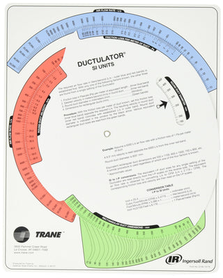 Ductulator with Sleeve by Trane – Small, Plastic, Blue,Green,Red, Model TD1