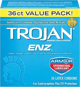 TROJAN ENZ Spermicidal Condom, 36 Count