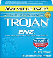 TROJAN ENZ Spermicidal Condom, 36 Count