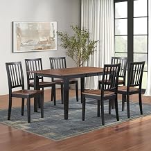 Steve Silver Joplin 7PC Dining Set with 6 Chairs in Brown