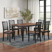 Joplin 7PC Dining Set with 6 Chairs in Brown by Steve Silver – Wood, Brown, Model JOP500N-D7PC