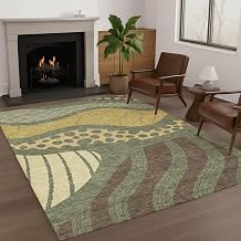 Addison Rugs Chantille ACN2689 Olive 3' x 5' Indoor/Outdoor, Machine Washable, Easy Clean, Non Shedding, Bedroom, Living Room, Dining Room, Kitchen, Patio Rug