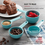 Measuring Cups by KitchenAid – Set Of 4, 1.0 fluid_ounces, Plastic, Aqua Sky, Model KQ058OHAQA
