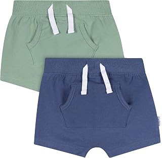 Gerber Baby Boys & Girls 2-Pack Kangaroo Pocket Knit Shorts