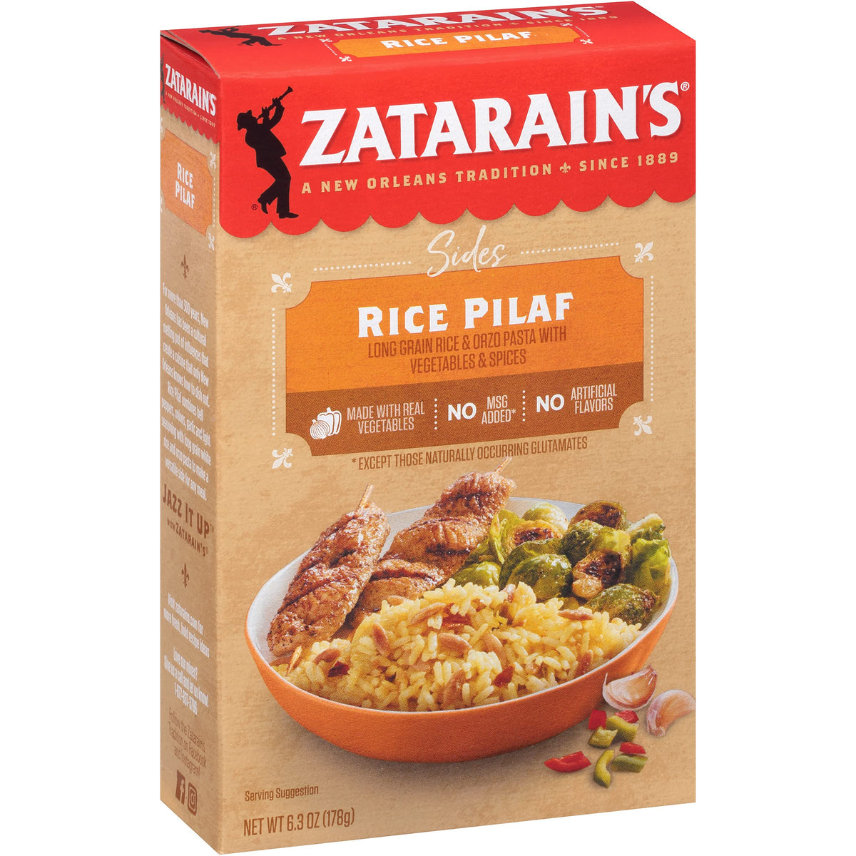 Rice Pilaf by Zatarain's – 6.3 Ounce (Pack of 8), Pack of 8