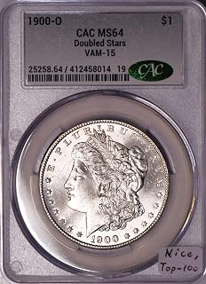 1900-O Doubled Stars Morgan Dollar CAC MS-64; VAM-15; Nice, Top-100