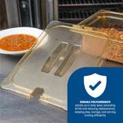 Carlisle FoodService Products 1 Count (Pack of 1) / Amber / Handled Lid Storage & Transport