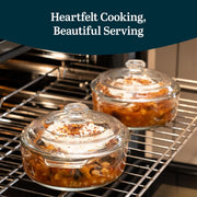 Libbey Baker's Basics Round Glass Casserole Set with Lids, 2 Piece