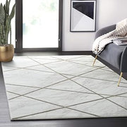 Abani Luna LUN150A Contemporary Marble Gold Lines Area Rug 6' x 9'