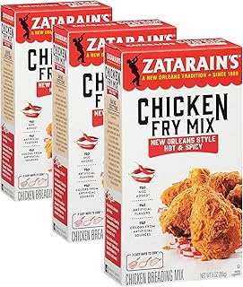 Zatarain's New Orleans Style Hot & Spicy Chicken Fry Mix, 9 oz (Pack of 3)