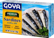 Foods Premium Sardines in Olive Oil by Goya – 4.25 Ounce (Pack of 25), Pack of 25