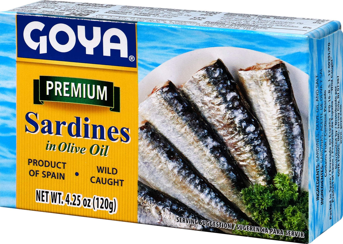 Foods Premium Sardines in Olive Oil by Goya – 4.25 Ounce (Pack of 25), Pack of 25