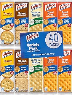 Lance Sandwich Cracker Variety Pack (40 Count) (Pack of 2)
