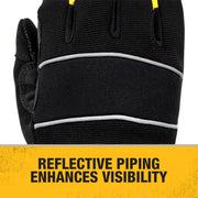 DEWALT Large (Pack of 2) / צהוב / שחור / Mid-Grade Thermal Lined Cold Weather Glove Safety Work Gloves